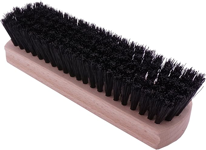 Konex Shoe Brush - Natural Beechwood Handle Handcrafted Wooden Shoe Cleaning Brush - Thick Synthetic Konex Fiber Bristle - Shoe Brushes for Cleaning with Quick and Lasting Use