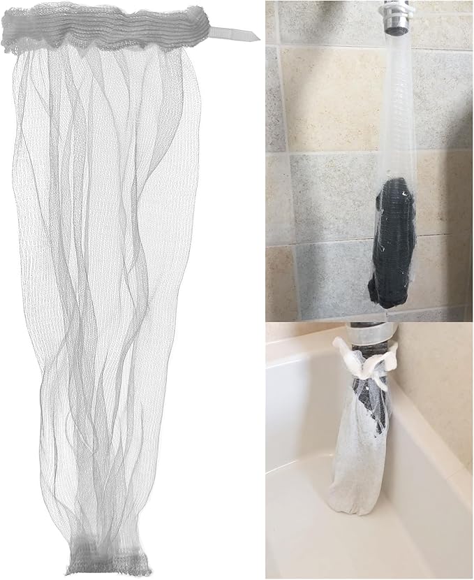 24 Pack Washing Machine Hose Lint Traps Washer Lint Catcher Dog Pet Hair Remover Laundry Lint Mesh Filters with Cable Ties