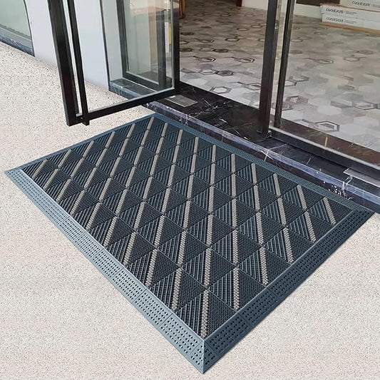 Interlocking Floor Tiles, Garage Flooring Tiles, Shoe Cleaner Mats for Entryway, Non-Slip Outdoor Shower Mat with Drainage Holes for Slippery Areas (Color : B, Size : 120x150cm)