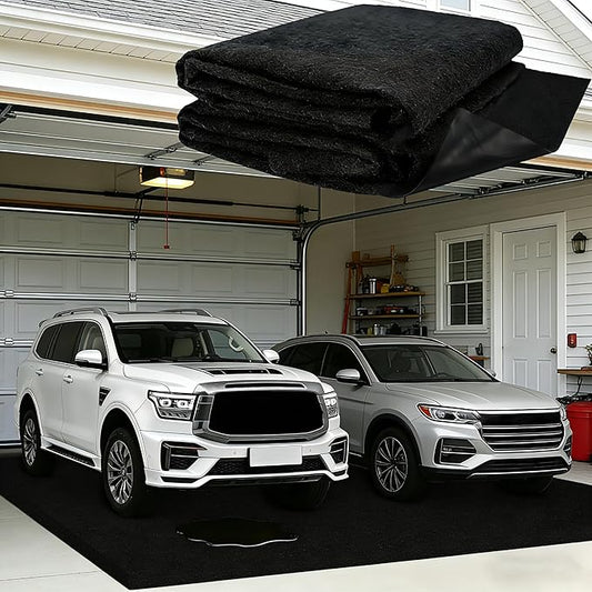 8'10" x 22' Extra Large Garage Floor Mat (Fits Full-Size Trucks) – Oil Absorbent Felt Top with Waterproof PE Backing, Non-Slip Heavy Duty Mat for SUV & RV & Workshop – Trimmable, Leak-Proof