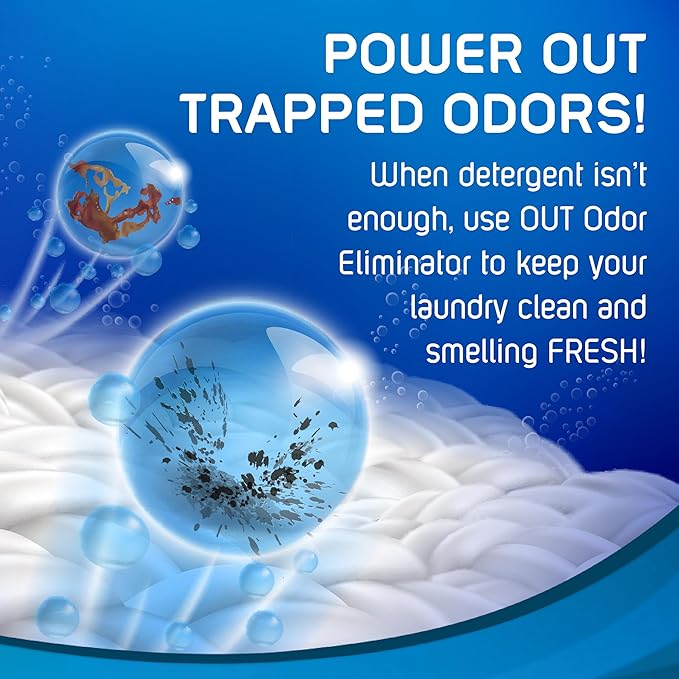 OUT ProWash Workwear Stain Remover Laundry Detergent and Odor Eliminator, Great for Work Clothes, Uniforms, Active Wear, and More, Made in the USA, 22 Ounce Bottle