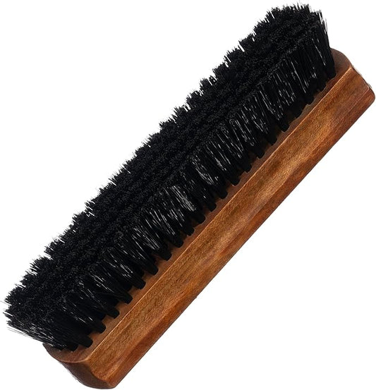 Konex European Quality Shoe Brush: Wooden Handcrafted, Shoe Cleaning Brush with Nylon Fiber Bristle and Molded Wood Handle, Imported Shoe Brushes for Cleaning - 7x1 3/4x1 3/4 Inches Size