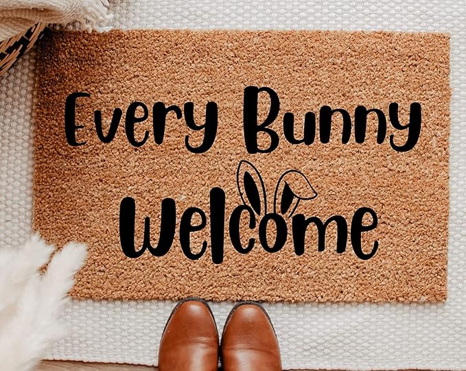Every Bunny Welcome Easter Doormat Funny Housewarming Gift Doormats Front Door Decor Entryway 20x32 inch