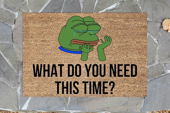 What You Need This Time Welcome Mats, Porch Decorations, Housewarming Gifts Home Decoration Fun Door Mat 30x18in