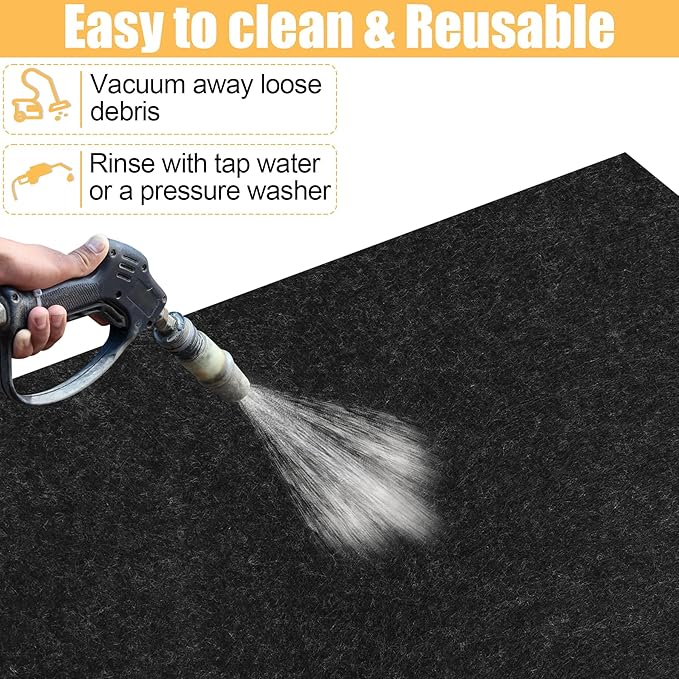 Papillon Oil Spill Mat & Garage Floor Mat | 36" x 60" Oil Change Mat for Under Car - Highly Leak-Proof, Non-Slip, Durable, Washable, Waterproof