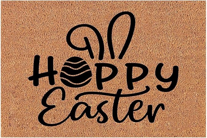 Welcome Mats for Front Door Entry Happy Easter Cute Bunny Doormat Housewarming Wedding Gift Funny Mat Doormat Non Slip Mat for Home Rugs Patio 20x32 inch