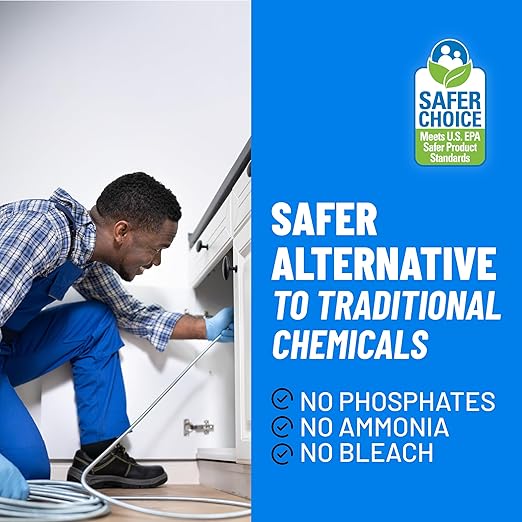 CLR PRO Commercial Drain Maintainer and Grease Trap Treatment, Preventative Maintenance Bio Enzyme Formula, Reduces Odor and Breaks Down Grease, 1 Gallon Bottle