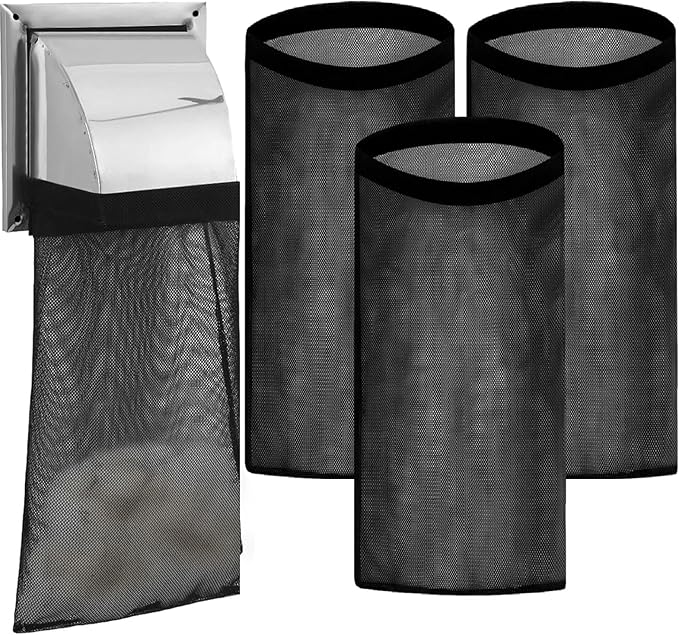 Dryer Lint Catcher 3-Pack: Reusable Outdoor Lint Trap for Dryer Ventilation with Sticky Strips - Lint Collector for Dryer to Enhance Efficiency
