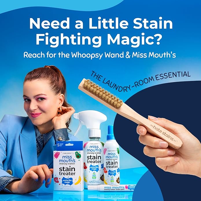 Miss Mouth's Messy Steppers Shoe Cleaner - 4oz Foam and Laundry Brush