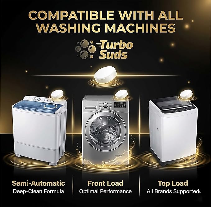 Washing Machine Cleaner Tablets | Eliminates Odors | Deep Cleans Washer Internals | Heavy Duty Descaler | Unscented | Compatible with HE Front Load & Top Load Washers | 12 XL Tablets (1 Year Supply)