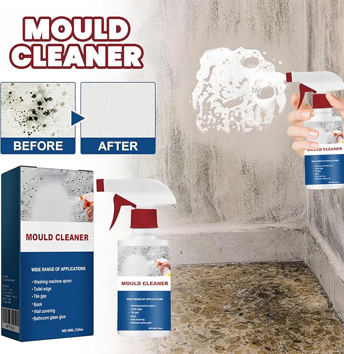 RAINPOT Mould Cleaner Spray Powerful Foam Cleaning Spray | Multi-Surface Fast-Acting Stain Remover for Kitchen, Bathroom, Wall and Tile Cleaning, No Scrubbing Required (3, 2.04oz*3)