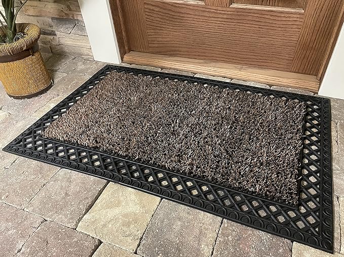 Clean Machine 10376933 French Quarter Astroturf Dirt Trapper Doormat, 22.25" x 35.25", Sandbar Brown