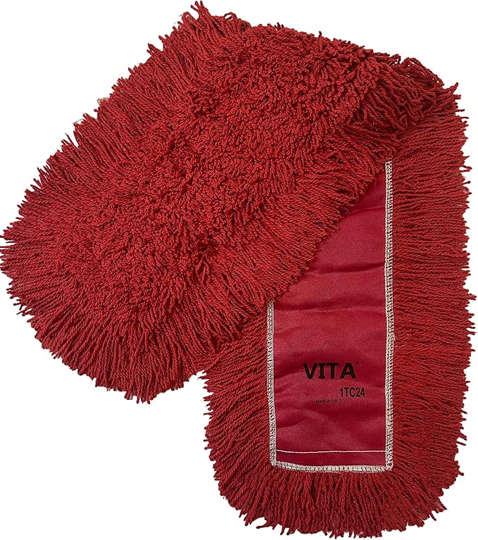 Ultimate Dust Mop Kit: Industrial-Grade Performance, Heavy-Duty Frame, Telescopic Handle - Red 60 Inch