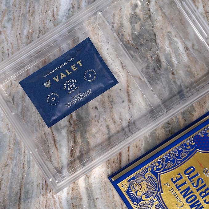 Valet 69% Two-Way Humidity Pack Single (60g), Individually Wrapped Humidity Control Pack for Airtight & Plastic Containers, Moisture Absorber, Made in USA