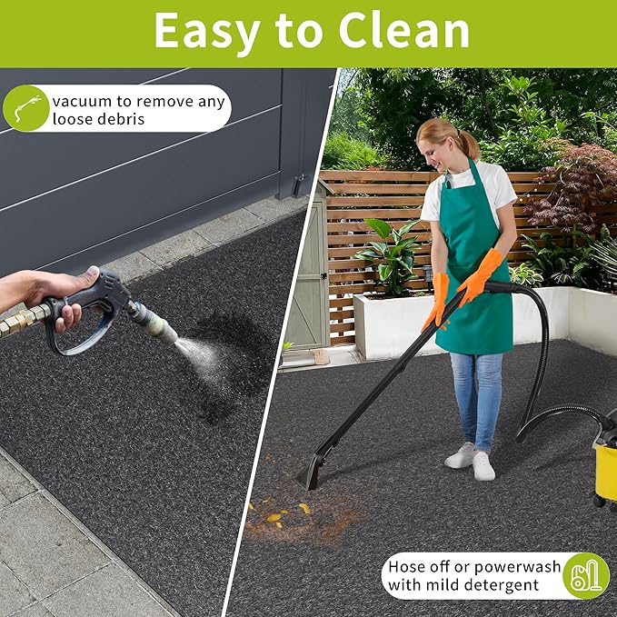 Oil Spill Mat - 17' x 7'4" Absorbent Oil Garage Floor Mat for Under Car - Protect Driveway from Drips, Spills, Stains, Reusable & Durable Garage Floor Protection Mat with Waterproof Backing