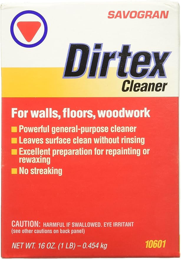 Savogran Dirtex All Purpose Cleaning Powder - 16oz No Rinse Powder Cleanser, Stain, & Rust Remover for Walls, Floors, Woodwook, & Stainless Steel - Powder Cleaner for Bathroom, Kitchen, & Outdoor Use