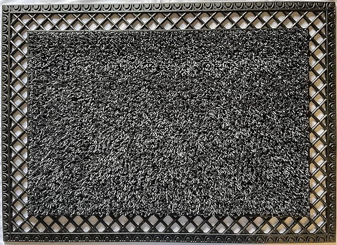 Clean Machine 10376932 French Quarter Astroturf Dirt Trapper Doormat, 22.25" x 35.25", Flint Gray