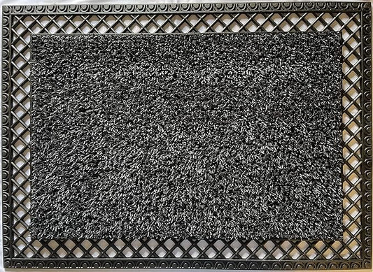 Clean Machine 10376932 French Quarter Astroturf Dirt Trapper Doormat, 22.25" x 35.25", Flint Gray