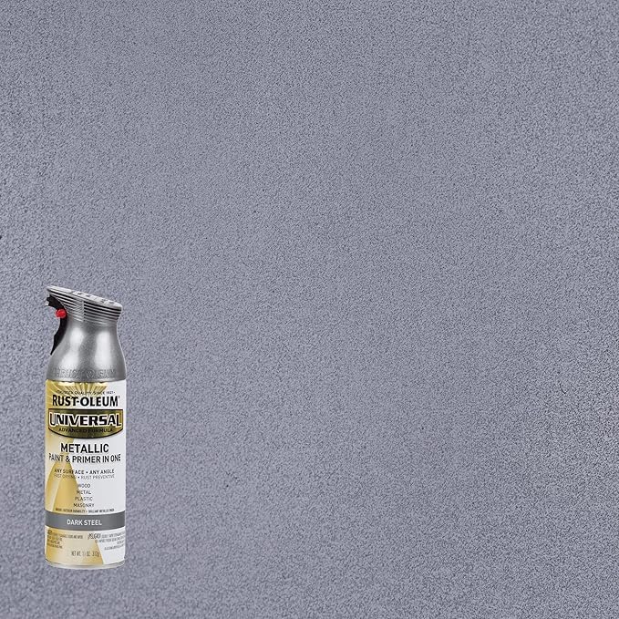 Rust-Oleum 262662 Universal All Surface Metallic Spray Paint, 11 oz, Dark Steel
