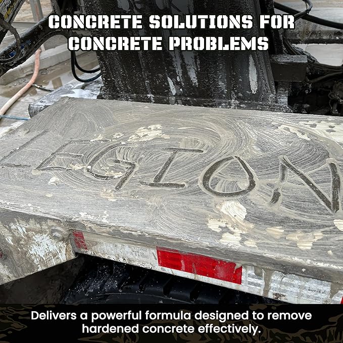 Heavy Concrete Remover – Dried Concrete & Cement Dissolver (Non-Corrosive, Biodegradable Acid Alternative), Industrial Bulk Size, 55-Gallon Drum