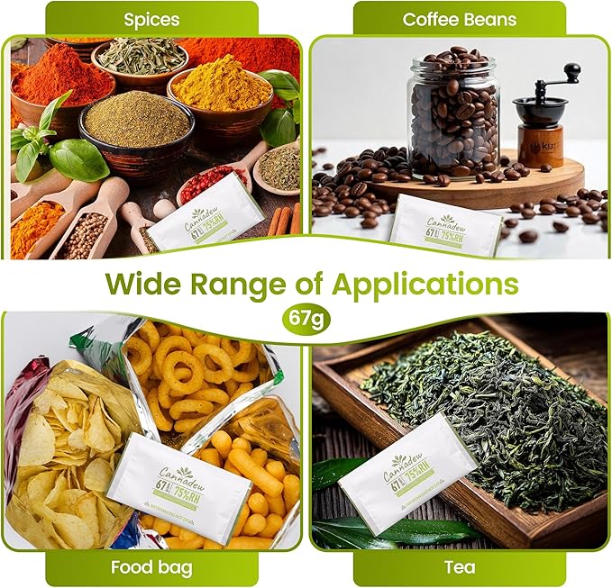 75% Two-Way Humidity Control Packets, 67g (10 Pack) – Moisture Absorbers & Hydration Packets for Storage