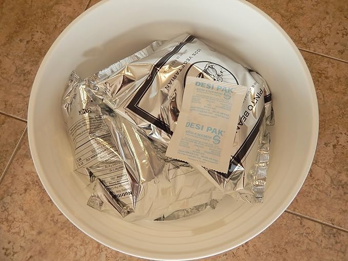 Desiccant for 5-Gallon Bucket Food Storage Moisture Control - 12 Individual Packs