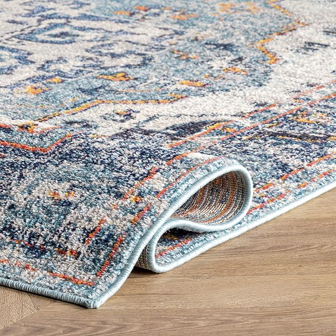 nuLOOM Corbett Vintage Bohemian Area Rug, 10x14, Blue