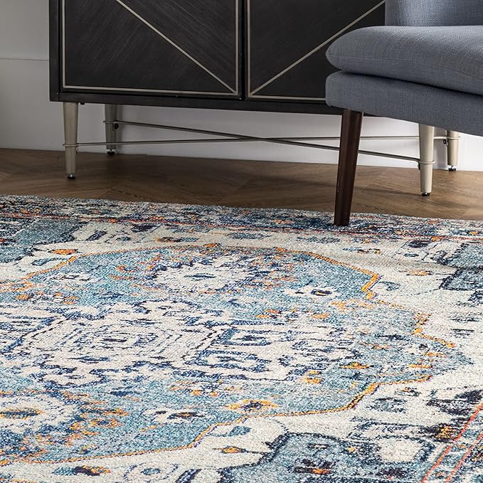 nuLOOM Corbett Vintage Bohemian Area Rug, 10x14, Blue