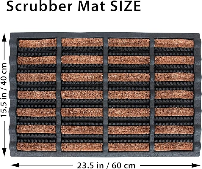 FOOTMATTERS Ninamar Mud Scrubber Tray Mat – 24 x 16 inch - 3 Pack