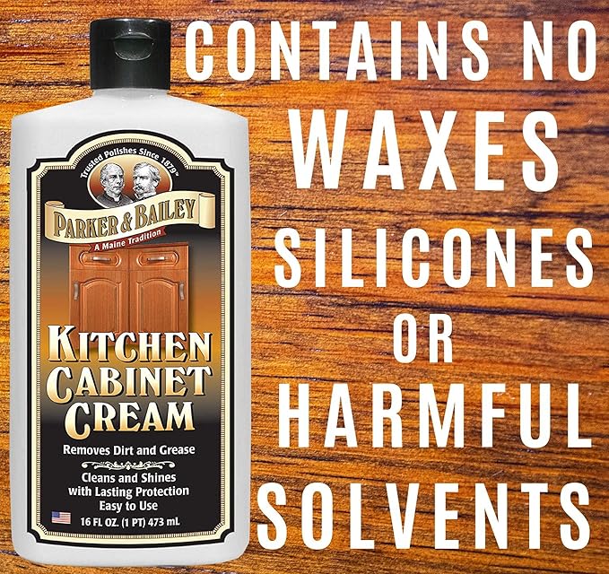 Parker and Bailey Kitchen Cabinet Cream-Wood Cleaner-Grease Remover 16 oz (3)