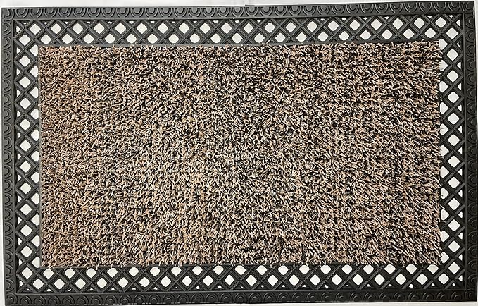 Clean Machine 10376933 French Quarter Astroturf Dirt Trapper Doormat, 22.25" x 35.25", Sandbar Brown