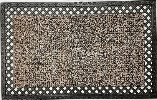 Clean Machine 10376933 French Quarter Astroturf Dirt Trapper Doormat, 22.25" x 35.25", Sandbar Brown