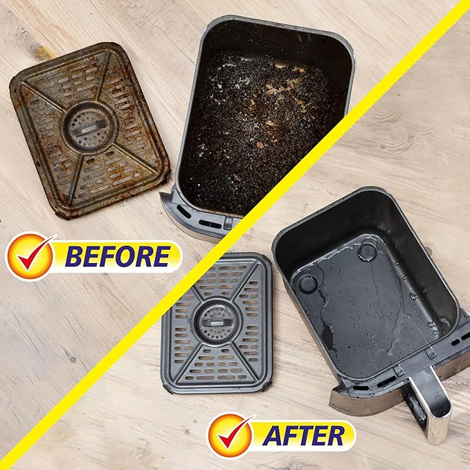 Elbow Grease Air Fryer Cleaner Spray | Spray, Foam, Wipe, Rinse - Cuts Through Dirt, Grease & Grime (Lemon Fresh, 500ml)