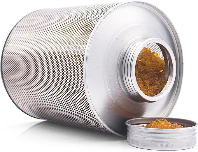 Wisesorb 750 Grams 5 Pack Gun Safe Dehumidifier, Reusable Canister Desiccant Dehumidifier, Rechargeable 1.65 Lbs Indicating Silica Gel Orange To Green