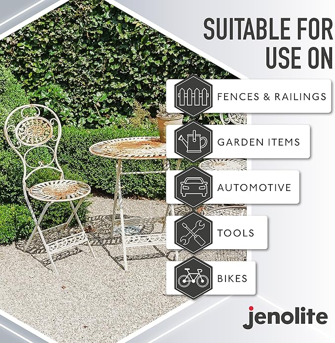 JENOLITE Rust Remover for Metal - Fast Acting No Drip Thick Liquid - Industrial Strength, Removes Rust Back to Bare Metal - 34 oz (1kg)