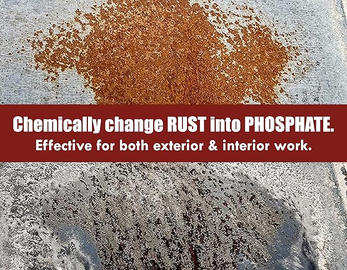 Rust Kutter - Stops Rust and Converts Rust Spots to Leave A Primed Surface Ready to Paint, Professional Rust Repair Manufactured in USA – Sprayer Included