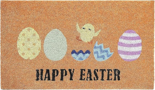 Easter Shell-ebration Mat Add Charm to Your Home with a Fall Door Mat Outside Indoor Outdoor Area Rugs Front Doormats for Entrance 18x30 inch