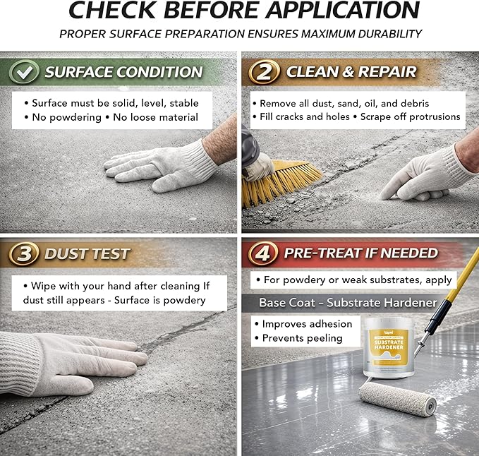 2-Part Epoxy Floor Coating Kit – Self-Leveling High Gloss Finish, Chemical & Abrasion Resistant Concrete Sealer for Garage, Basement & Workshop – 1.06 Gallon Covers 270 Sq Ft, Light Grey