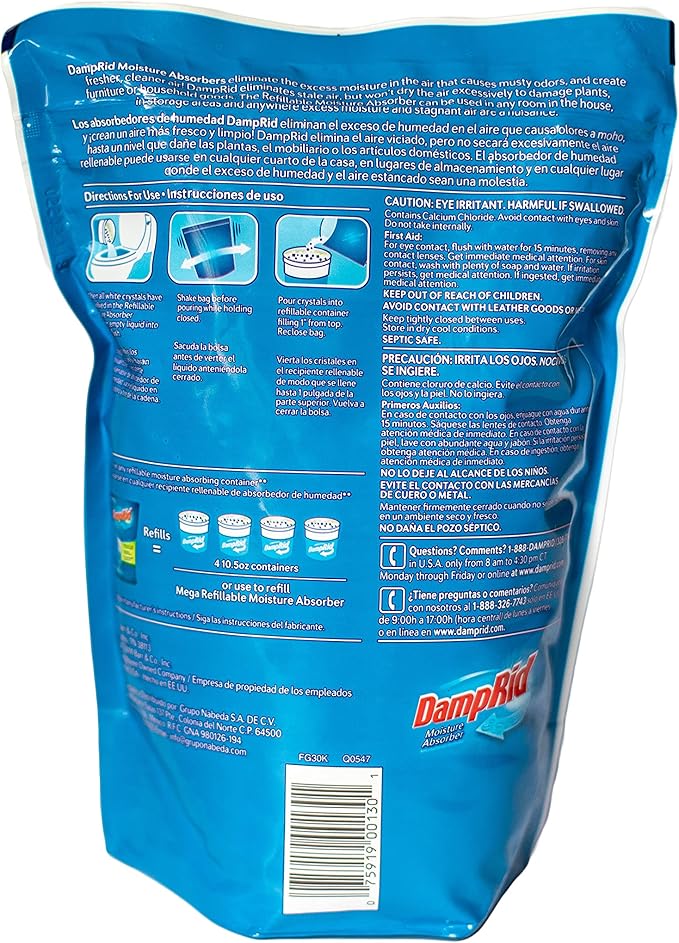 DampRid - Fragrance Free Moisture Absorber - 42 oz. Refill Bag