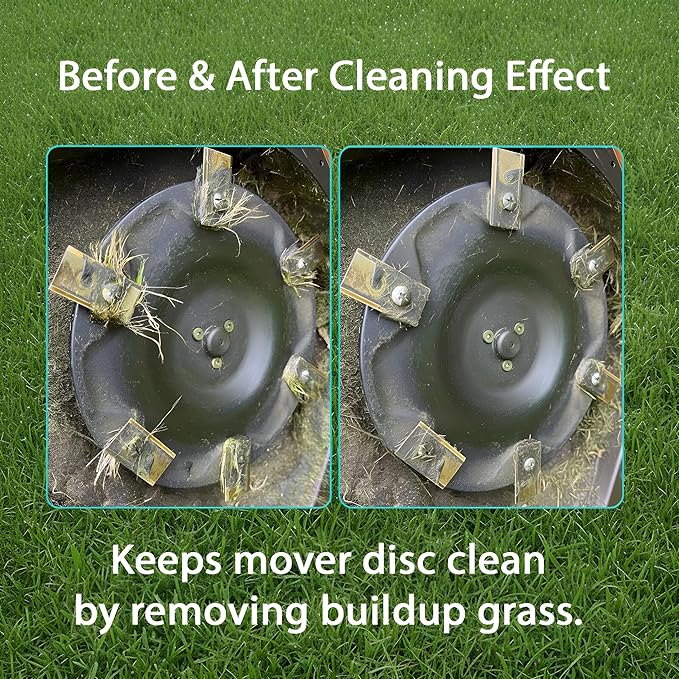 Robot Mower Blade Cleaning Tools Compatible with Mammotion Luba & Yuka Series – Hook & Brush Kit for Removing Grass Buildup Under Blades and Maintaining Cutting Performance (Orange)