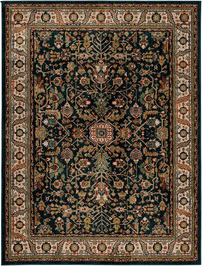 Mohawk Home Celine Traditional Ornamental Royal Blue 8' X 10' Area Rug Perfect for Living Room, Dining Room, Office, Kitchen, Entryway, Hallway
