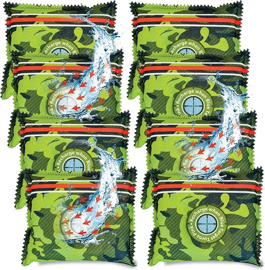Zarpax Reusable Gun Safe Dehumidifier - The Ultimate Desiccant Bags Solution for Gun Safes, Closets, and More (8-Pack) - Prevent Excess Humidity, Moisture and Mold - Gun Safe Accessory
