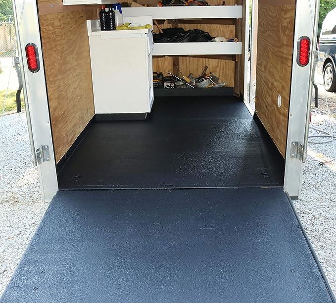 Protects Trailer Floors, Ramps and Walls (Black, 3 Quarts Includes 3" Roller) Non Skid Paint