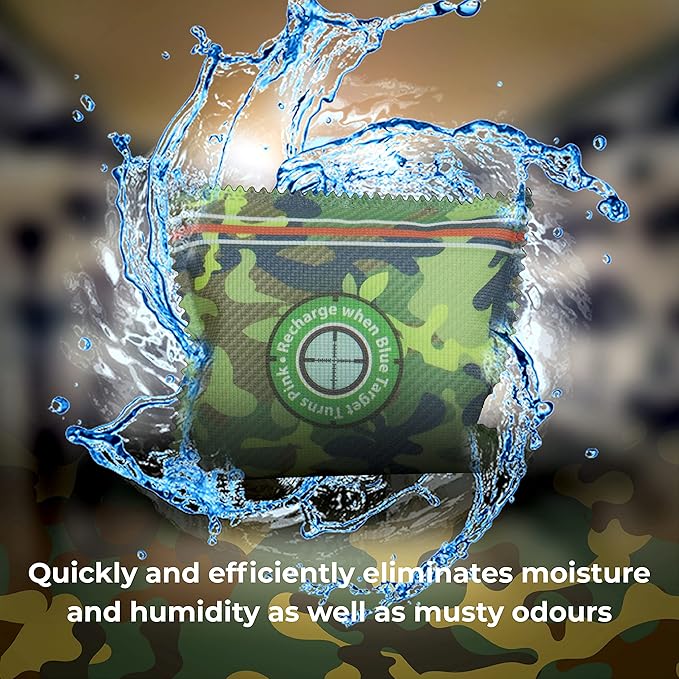 Zarpax Gun Safe Dehumidifier Camouflage - Rechargeable Desiccant Dehumidifier Bags - Reusable & Absorbs Moisture & Humidity - 1x Pack