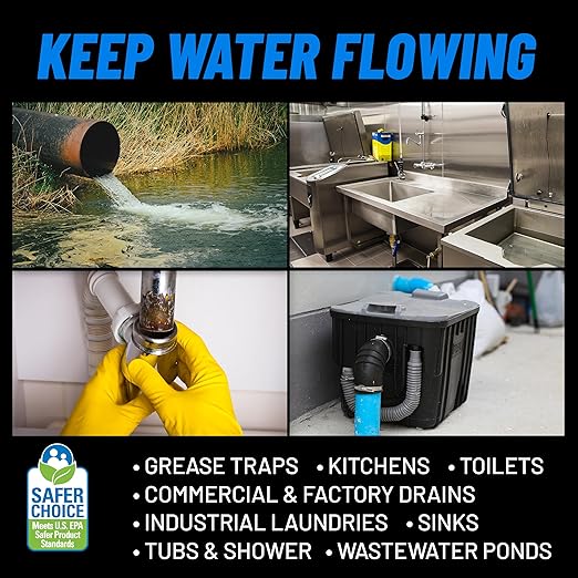 CLR PRO Commercial Drain Maintainer and Grease Trap Treatment, Preventative Maintenance Bio Enzyme Formula, Reduces Odor and Breaks Down Grease, 1 Gallon Bottle