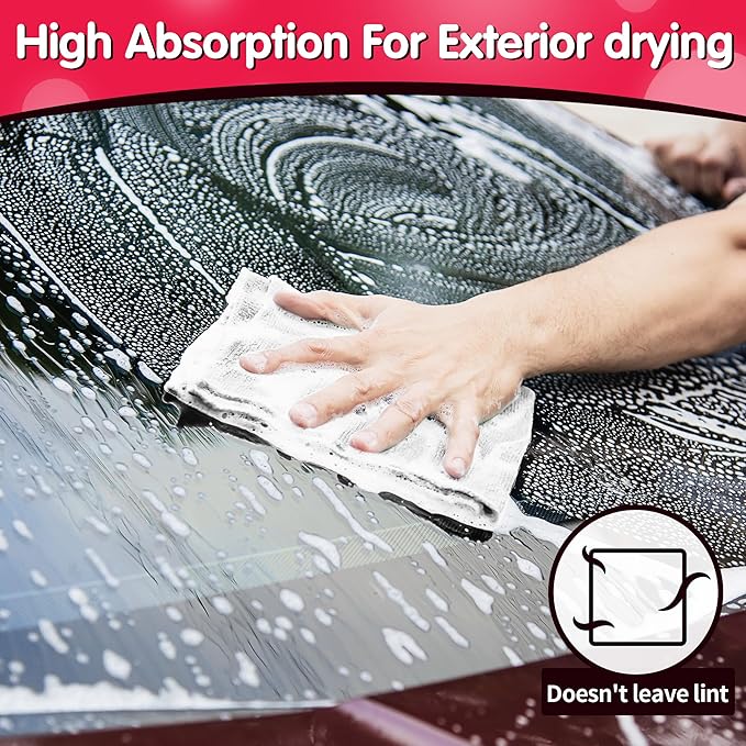 FIXSMITH White Microfiber Cleaning Cloth, Pack of 100, 11.5"X11.5" Cleaning Rags for Housekeeping and Kitchen, Reusable Shop Towels, Microfiber Towels for Cars, Lint Free, Scratch-Free