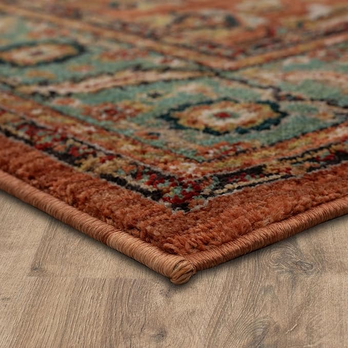 Mohawk Home Celine Traditional Ornamental Clay 8' X 10' Area Rug Perfect for Living Room, Dining Room, Office, Kitchen, Entryway, Hallway