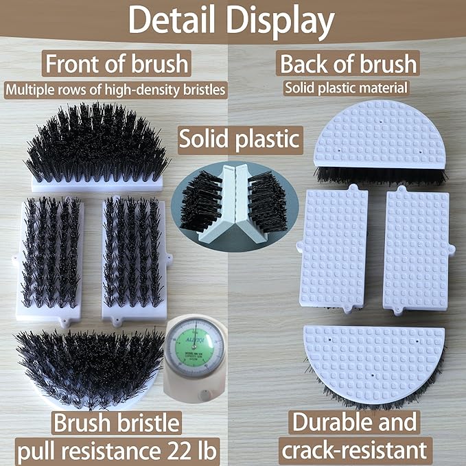 Adjustable Width Boot Scrubber & Shoe Cleaner - Heavy Duty,Outdoor/Indoor Use to Remove Mud, Snow,Dirt,Garden,Garage,Farm,Patio Brush