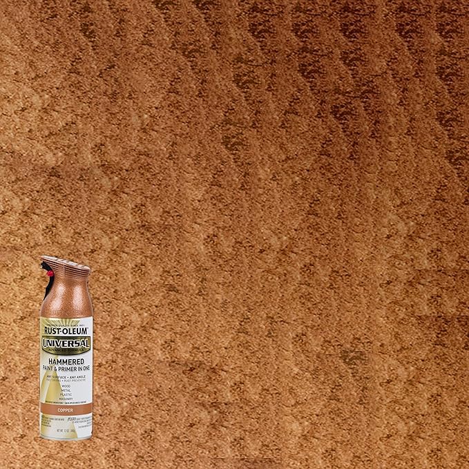 Rust-Oleum 247567-6PK Universal All Surface Hammered Spray Paint, 12 oz, Copper, 6 Pack