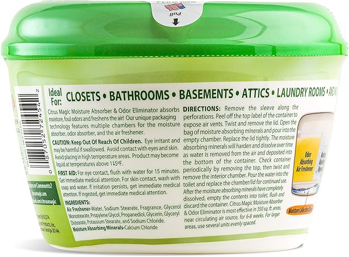 Citrus Magic Moisture and Odor, Fresh Citrus, 12.8-Ounce, Green (618372454)